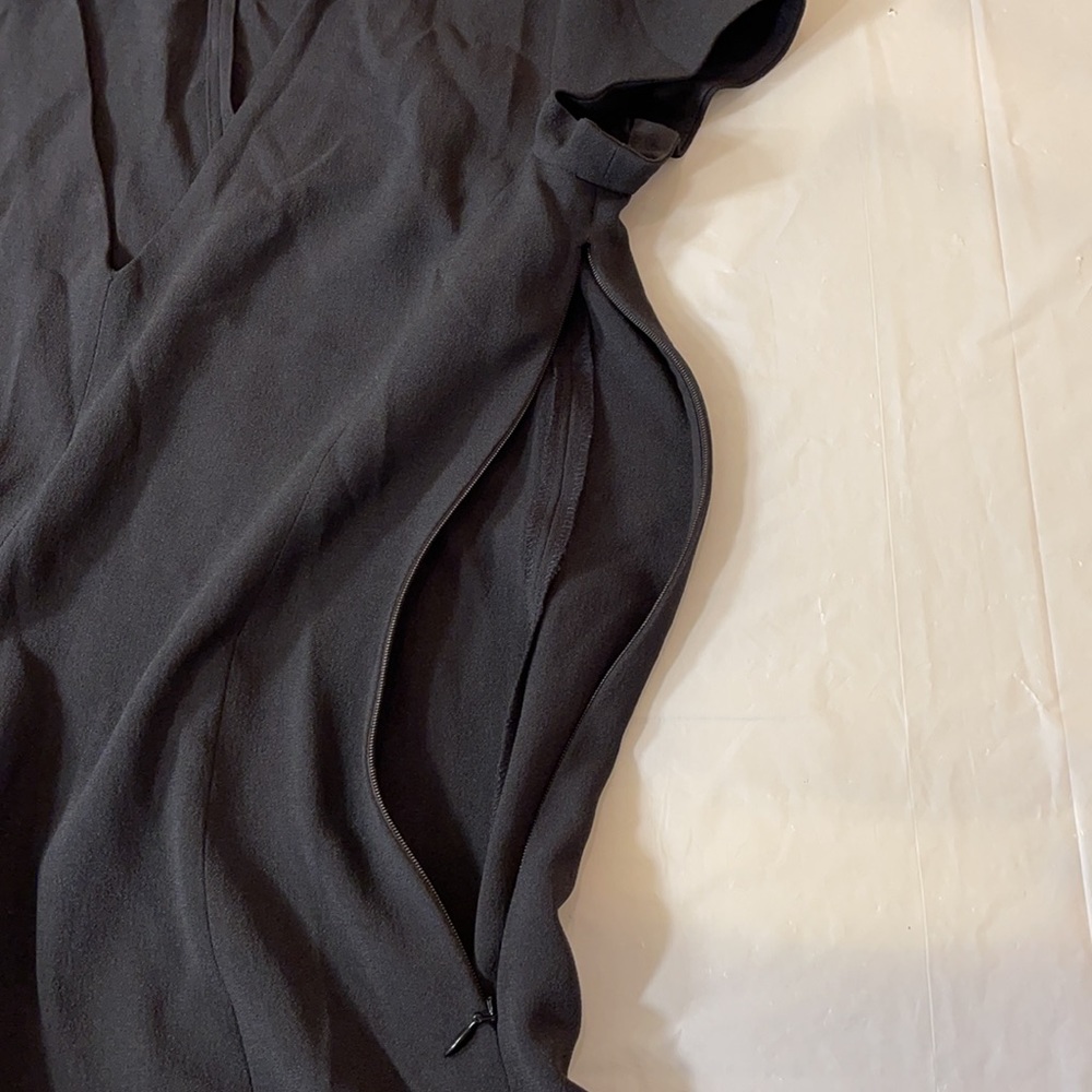 Theory Black V-neck Casual Mini Shirt Dress 2 - Picture 8 of 10